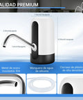 Portable Electric Water Bottle Pump Dispenser For Universal 5 Gallon Jugs BPA Free Food Grade Silicone Hose 304 Stainless Steel