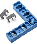90 Degree Clamp It Assembly Square For Woodworking And Cabinet Installations with two clips, blue square and gray clips visible.