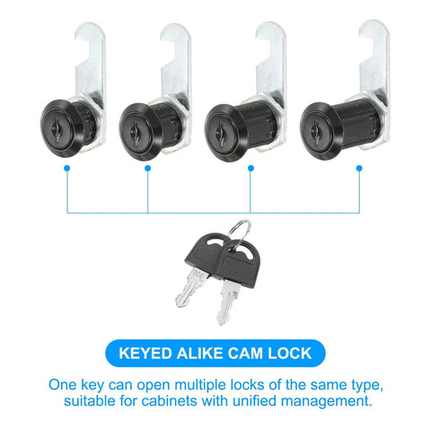 Tough As Nails Cam Lock Set With Keys For Cabinets Drawers Toolbox And Mailbox Top Shelf Zinc Alloy security locks and keys.