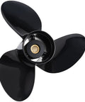 Top view of Beefed-Up 16X18.5 Inch Aluminum Outboard Propeller For Suzuki DT DF 150-300HP, 3 Blade, 15 Spline, Right Hand Rotation, OEM Replacement 99105-00800-185, Direct Fit For Suzuki Engines showing its three blades and spline hub.