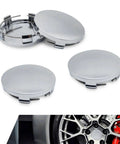 Pack Of 4 Universal Car Wheel Hub Caps 2.36 Inch Outer Diameter 2.2 Inch Inner Diameter Snap In Rim Covers Tough As Nails Construction Silver on display.