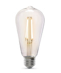 Smart Motion Sensor LED Bulb, 60W Equivalent, Soft White 2700K, E26 Base, Auto On Off When You Move, Energy Saver, Ideal For Hallways And Entryways, Perfect For Hallways, Staircases, And Entrances, ST19 clear glass bulb