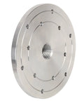 6 Inch Wood Lathe Steel Faceplate With 1X8 Tpi Spindle Thread, heavy duty alloy chuck adapter with smooth finish.