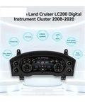 12.3 Inch LCD Dash Instrument Cluster Replacement For Toyota Land Cruiser LC200 2008 To 2020 With Digital Gauges Speedometer Plug And Play Fit Built In Circuit Board Stable Idle And Smooth Acceleration, front view