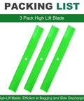 3 Pack High Lift Blade Set For Scag Ferris 61 Inch Deck Replaces OEM 48111 482879 1520842 Husqvarna 539101733