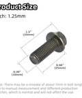 Diagram of Heavy Duty M10 x 1.25mm Flanged Hex Bolt, 25mm Length, 10mm Thread, with size and pitch details for ATV UTV use.