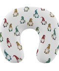 U Shaped Travel Neck Pillow For Office, Train, Or Airplane Naps with gnome pattern, soft polyester fabric