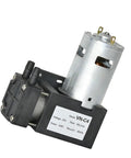 Heavy Duty DC 12V And 24V 42W Brush Motor Electric Vacuum Pump with metal and plastic components for lab and garage use.