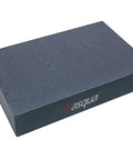 Grade A Granite Surface Plate 400 By 400 By 60 mm With Precision Ground Flatness Plus Or Minus 0.0001 Inch Meets GGG P 463C Standards Includes Inspection Certificate A Solid Pick For Precision Measuring And Machining, shown from an angle highlighting its smooth surface.