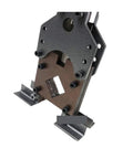 Heavy Duty Hydraulic Square Tube And Angle Iron Cutting Press With Professional Crimping And Electric Punch Setup, close-up of cutting mechanism.