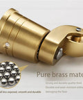 Heavy Duty Universal Caster Wheels For Furniture Cabinet With 360 Degree Swivel Solid Brass anti oxidation finish round cup base close-up view.