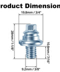 Product dimensions of Six Pack Heavy Duty Battery Terminal Bolts With 3 8 Inch Side Post Adapter Studs and Nuts.