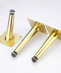 Adjustable Gold Furniture Legs For Desks, Cabinets, Beds And Couches, 12.5 Cm 5 In High, Cold Rolled Steel, Heavy Duty Kegel Feet