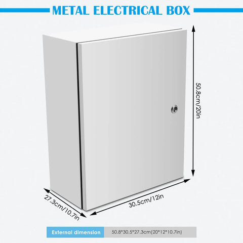 Heavy Duty Tough As Nails Outdoor Electrical Enclosure Box 20x12x10 Inches IP66 Weatherproof Junction Box dimensions