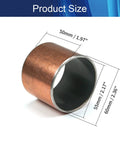Premium Carbon Steel Sleeve Bearing 55mm ID x 60mm OD x 50mm Length with size dimensions displayed