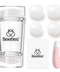 Six Piece French Tip Nail Stamp Kit With Silicone Stamper Replacement Heads And Scrapers Easy DIY Nail Art Tool