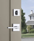 Heavy Duty One And Five Eighth Inch Square Deadbolt Lock With SmartKey Security For Exterior Doors shown installed on door
