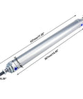 Big Time Air Cylinder 32mm Bore 300mm Stroke Dual Acting Single Piston With Y Connector And Quick Fittings MAL32X300 aluminum body