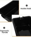 Heavy Duty 6 Liter Oil Catch Pan Tray With Sturdy Handles For Car Maintenance Drain Bowl featuring an ergonomic handle and mobile stability.