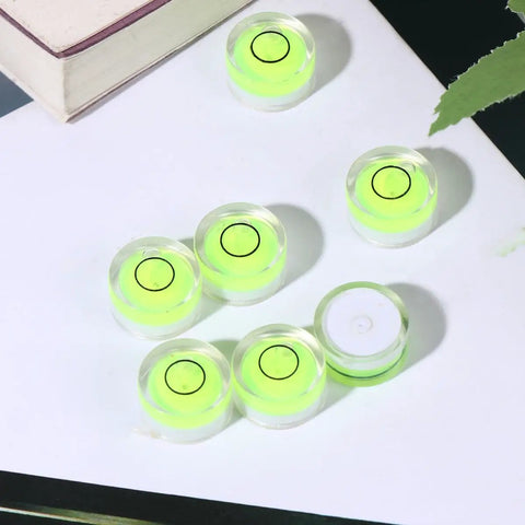 Ten Piece Circular Bubble Level Set Acrylic High Precision Spirit Levels For Calibrating Picture Frames And Cross Stitch Frames