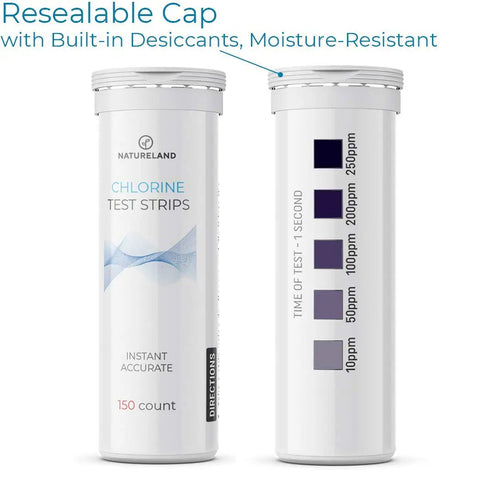Restaurant Chlorine Test Strips Value Pack With Instant 1 Second Readout 10 To 250 PPM Super Handy Pocket Size Vial Anti Moisture Cap