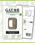 Door Strike Plate With Screws Satin Nickel 2 1/4 by 1 3/4 Universal Latch Restorer Alloy Steel Lock Hardware packaging