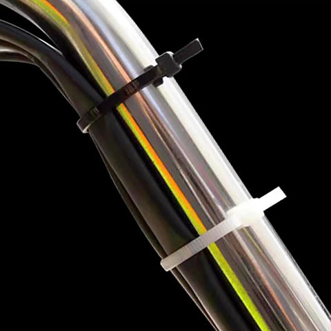 100 Pcs Self Locking Nylon Cable Ties 60mm Long, 2.5mm Wide, 18 Lbs Tensile Strength securing cables