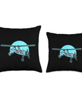 Two Gyrocopter Flying Throw Pillow For Aviation Buffs And Hobby Pilots Cozy Cushion Gift For Flight Instructors Modelers