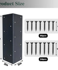 Heavy Duty L Shaped Corner Brackets For Raised Garden Beds 8 Piece Set Rust Proof Carbon Steel, 11in tall and 3in wide.