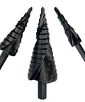Get This Herdyerdy Set Of Heavy Duty Step Drill Bits With Titanium Nitride Coating For Fast Metal Cutting And Smooth Drilling Holes In Steel Wood And Sheet Metal Without Swapping Tips, 3-piece set