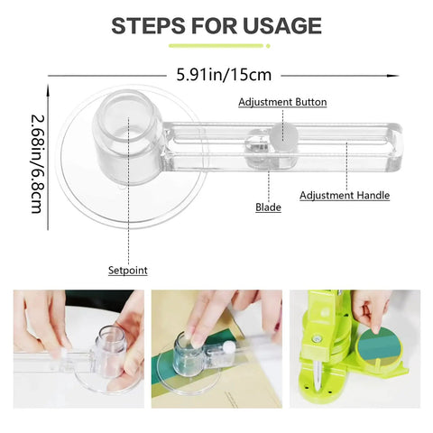 Chill And Craft With This Legit 58Mm Button Maker Machine For Diy Pin Badge Creation Includes A Full 100Pc Supply Set And Easy Circle Cutter For Making Dope Custom Buttons Daily, showing a clear view of the circular cutter and adjustment features.