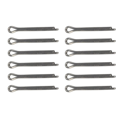 12 stainless steel durable marine propeller cotter pins for Suzuki Yamaha Johnson Evinrude outboard motors.