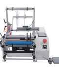 Semi Automatic Round Bottle Labeling Machine Fits 20 To 120 Mm Diameter High Speed Label Applicator, side view showing labeling mechanism.