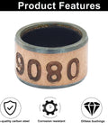 Front view of 10 Piece Oilless Sleeve Bearings Set With 8mm Bore 10mm OD And 6mm Length Wrapped Bushings Bronze Sintered Coated