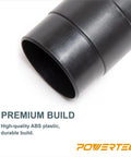 Close-up of a 4 Inch Dust Hose Connector With Quick Connect Splice Adapter For Dust Collection Systems ABS Plastic No Fuss Quick Connect Secure Fit Extends Hose Reach For 4 Inch ID Hoses showing premium ABS material.