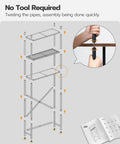 Over The Toilet Storage Organizer 3 Tier Freestanding Bathroom Shelf Easy Assembly Diagram