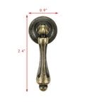 8 Piece Tear Drop Cabinet Pull Handles In Antique Bronze With Screws For Drawers Dressers And Wardrobes Zinc Alloy Knob Pulls Rust Resistant 2.4 Inch Long 24mm Base 3mm Mounting Holes