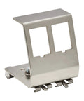 2 Port Metal DIN Rail Mounting Module For Snap In Keystone Jacks Attaches To Standard 35 mm DIN Rail No Tools Needed