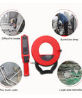 Heavy Duty Wall Scanner Pins Wood Studs PVC Pipes Iron Metals Blockages With Loud Beep Led Flash Waterproof Hull in use.