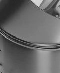 Close-up of Heavy Duty Double Wall 6 Inch 45 Degree Elbow Vent Connector for Wood Burning Stove, black galvanized steel.