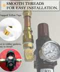 A Must Have Brass Fittings Kit 24 Piece NPT Adapters And Nipples Set with gauge and Teflon tape on pipework