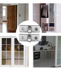 2 Pack Stainless Steel Barn Door Floor Guide Set With Flush Mount Stay Roller And Wall Mount Guide for smooth sliding