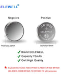 Premium CR1620 3V Lithium Coin Batteries 5 Pack Delivering 70mAh Hardcore Longevity For Key Fob Trackers Car Remotes Digital Devices showing positive and negative sides.