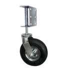 8 Inch Pneumatic Spring-Loaded Gate Caster Wheel, 360 Degree Swivel, Heavy-Duty Universal Mount, Cushioned Gate Mobility, 200 Lb Load