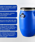 Built Tough As Nails Sealed Plastic Drum With Lid For Shipping And Storage 30L 50L 60L 65L HDPE Industrial Chemical Barrel