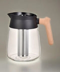 12 Cup Glass Carafe Replacement For CFP301 CM300 CM401 Coffee Makers With Double Layer Stainless Steel Filter, Beech Wood Handle