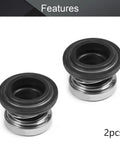 Two Pack 17mm Internal Diameter Shaft Seal Replacement Made From Alloy And Plastic 103-17 For Pump Shafts Water Pumps Spa Pools Works In Water Oil And Mildly Corrosive Fluids, 2 seals