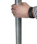 Installation of steel anchor for No Dig White Vinyl Picket Fence Kit With A 3ft High By 6ft Wide Panel And Post Easy Install Outdoor Fence