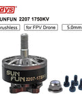 Beefy Torque 2207 1750KV Brushless FPV Drone Motors Set For 5 Inch Quadcopters, 2To6S Lipo Compatible, 12N14P Design Front View