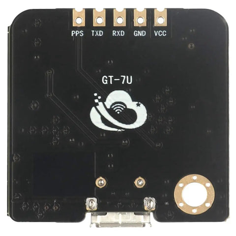 GT U7 GPS Module Two Pack With Plug And Play Setup, circuit board for vehicle tracking, showing connectors and logo.
